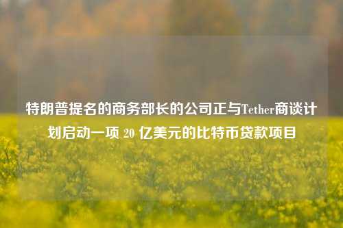 特朗普提名的商务部长的公司正与Tether商谈计划启动一项 20 亿美元的比特币贷款项目