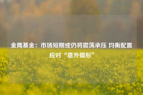 金鹰基金：市场短期或仍将震荡承压 均衡配置应对“意外情形”