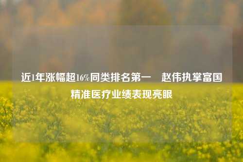 近1年涨幅超16%同类排名第一 赵伟执掌富国精准医疗业绩表现亮眼